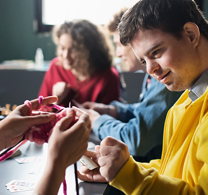 People playing a game